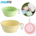 Collapsible Silicone Pet Travel Bowl - Portable Dog & Cat Water Food Bowl with Carabiner